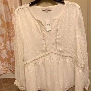 NWT Loft peplum style blouse